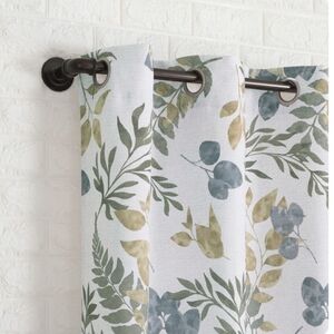 Floral Leaf Blackout Curtain Panels
